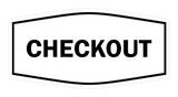 Signs ByLITA Fancy Checkout Sign | Durable Plastic | Vibrant Colors | Powerful Foam Tape