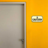 Notched Standard Caution: Slippery When Wet Wall or Door Sign | Warning/Safety/Precaution