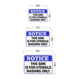 Classic Framed Plus Notice This Sink Is For Utensils Washing Only Door or Wall Sign | Office Housekeeping Signage