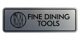 Signs ByLITA Standard Fine Dining Tools Door or Wall Sign Easy Installation | Durable Construction | Kitchen Essentials | Hygiene | AirBnB Signs