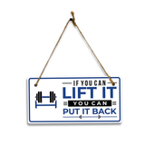 Weights & GYM Etiquette Signs - 5 x 10" Hanging Signs