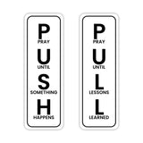 Signs ByLITA Vertical Push and Pull - Christian Door Signs (Christian Motivational Acronym) Door Sign