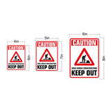 Portrait Round Plus Caution Area Under Construction Keep Out Wall or Door Sign | Health And Safety Signage