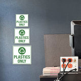 Square Plus Plastics Only Wall or Door Sign | Eco-Friendly Recycling