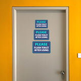 Classic Framed Plus Please Flush Toilet After Using Door or Wall Sign | Bathroom Signage