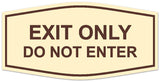 Signs ByLITA Fancy Exit Only Do Not Enter Sign | Legible Lettering | Easy No-Tool Installation | Powerful Foam Tape