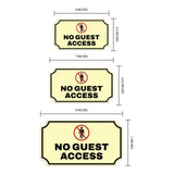 Notched Standard No Guest Access Wall or Door Sign | Warning/Safety/Precaution