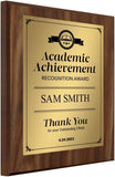 Signs ByLITA Customizable Academic Achievement Award Wooden Plaque Award with Easel Stand, Engraved Gift for winners of awards, certificates and achievements…