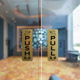 Signs ByLITA Vertical Push and Pull Door Signs (Peace Doves) Door Signs