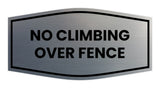 Signs ByLITA Fancy No Climbing Over Fence Sign - Safety Signs | Durable Material | Easy Installation Wall or Door Sign