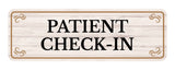 Standard Plus Patient Check-In Door or Wall Sign | Office Signage