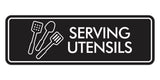 Signs ByLITA Standard Serving Utensils Door or Wall Sign Easy Installation | Durable Construction | Kitchen Essentials | Hygiene | AirBnB Signs