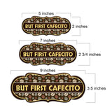 Designer Plus But first Cafecito Door or Wall Sign | Funny Spanish Signs For Stores & Businesses