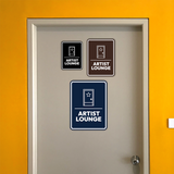 Signs ByLITA Portrait Round Artist Lounge Door or Wall Sign Easy Installation | Directing Artists & Co-Workers | Music | Concert | Festivals