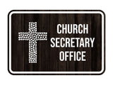 Classic Framed Plus Church Secretary Office Door or Wall Sign | Church and Place of Worship Signs