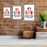 Portrait Round Plus Alimenta a los animales, riega agua a las plantas y cierra la puerta Wall or Door Sign | Bilingual | Home Kitchen Sign