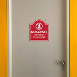 No Guests Beyond This Point' Headstone - Wall or Door Signs ? Access & Control Sign