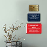 Signs ByLITA Classic Framed Juror Seating Area. Juror Only Beyond This Point Door or Wall Sign Durable ABS Plastic | Laser Engraved | Easy Installation | Courtroom