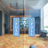 Signs ByLITA Vertical Push and Pull Door Signs (Bible Pages Church Entrance)