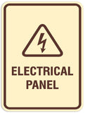 Signs ByLITA Portrait Round Electrical panel Sign - Laser-Engraved Lettering | Durable ABS Plastic | Vibrant Colors | Powerful Foam Tape