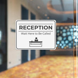 Classic Framed Plus Reception – Wait Here to Be Called Door or Wall Sign | Medical Facility Greeting & Reception