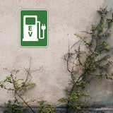 Portrait Round Plus EV Door or Wall Sign | Electric Vehicle Charging Station | Parking