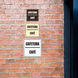 Signs ByLITA Square Cafeteria Door or Wall Sign | Spanish Bilingual Business and Office Signs