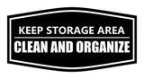 Signs ByLITA Fancy Keep Storage Area Clean and Organized Durable ABS Plastic Laser Engraved Easy Installation Elegant Design Wall or Door Sign