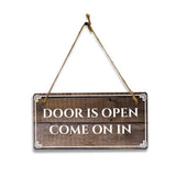 Business Office and Home Signs | Rustic Oak Wood 5 x 10" Hanging Signs
