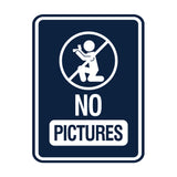 Signs ByLITA Portrait Round No pictures Wall or Door Sign