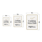 Portrait Round Plus Cooking Area Only – Staff Access Wall or Door Sign | General Kitchen and Food-related