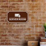 Notched Standard SERVER ROOM Wall or Door Sign | Commercial Safety & Facility Signs