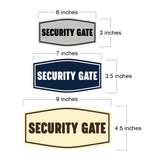 Fancy Security Gate Wall or Door Sign