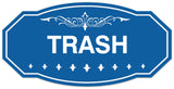 Signs ByLITA Victorian Trash Wall or Door Sign - Laser-Engraved Lettering | Durable ABS Plastic | Vibrant Colors | Powerful Foam Tape
