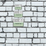 Classic Framed Plus Battery Disposal Please Use E-Waste Bin Door or Wall Sign | Waste Disposal Etiquette