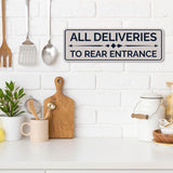 Standard Plus All Deliveries to Rear Entrance — Wall or Door Sign | Delivery & loading - Sign