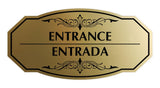 Signs ByLITA Victorian Entrance-Entrada Bilingual Wall or Door Sign