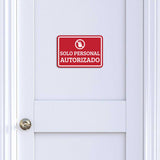 Classic Framed Plus Solo Personal Autorizado — Wall or Door Sign | Spanish construction & safety - Sign