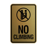 Signs ByLITA Portrait Round No Climbing Wall or Door Sign