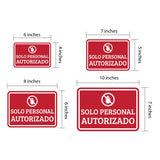 Classic Framed Plus Solo Personal Autorizado — Wall or Door Sign | Spanish construction & safety - Sign