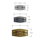 Signs ByLITA Fancy Protected by Armed Property Owner (AK 47) Door or Wall Sign | Home Security Warning Sign