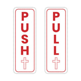 Signs ByLITA Vertical Push and Pull Door Signs (Church Crosses) Door Sign