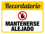Classic Framed Plus Recordatorio Mantenerse Alejado Door or Wall Sign | Spanish Business Signage