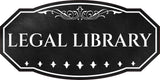 Victorian Plus Legal Library Wall or Door Sign | Legal and Courtroom Decoration