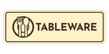 Signs ByLITA Standard Tableware Door or Wall Sign Easy Installation | Durable Construction | Kitchen Essentials | Hygiene | AirBnB Signs