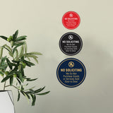 Circle No Soliciting We Do Not Purchase Goods or Services Sold Door to Door Wall or Door Sign