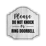 Heritage Plus Please Do Not Knock Or Ring Doorbell Wall or Door Sign | Home Privacy and Security Signage