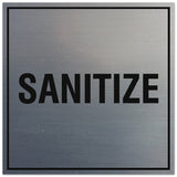 Signs ByLITA Square Sanitize Sign - Easy Installation | Durable Material