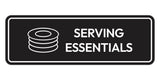 Signs ByLITA Standard Serving Essentials Door or Wall Sign Easy Installation | Durable Construction | Kitchen Essentials | Hygiene | AirBnB Signs