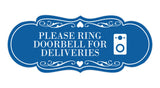 Signs ByLITA Designer Please Ring Doorbell for Deliveries Wall or Door Sign